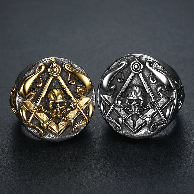 Masonic Skull Stainless Steel Ring VRAFI