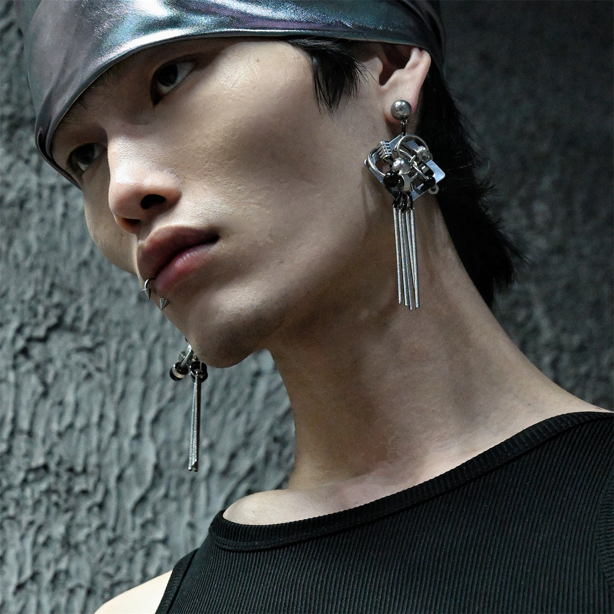 Mechanical Punk Earrings And Clip Earrings