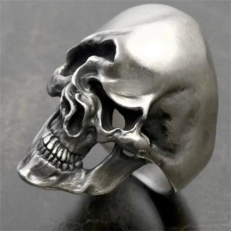 Melting Skull Stainless Steel Ring - Vrafi Jewelry
