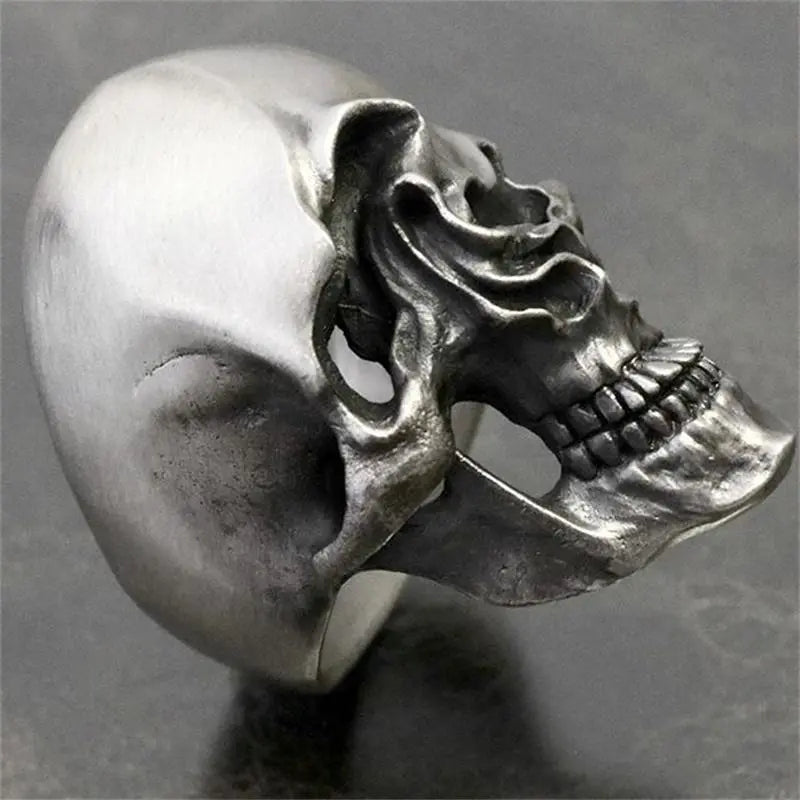 Melting Skull Stainless Steel Ring - Vrafi Jewelry