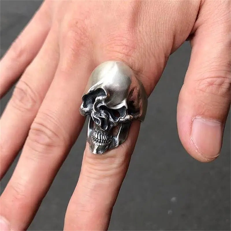 Melting Skull Stainless Steel Ring - Vrafi Jewelry