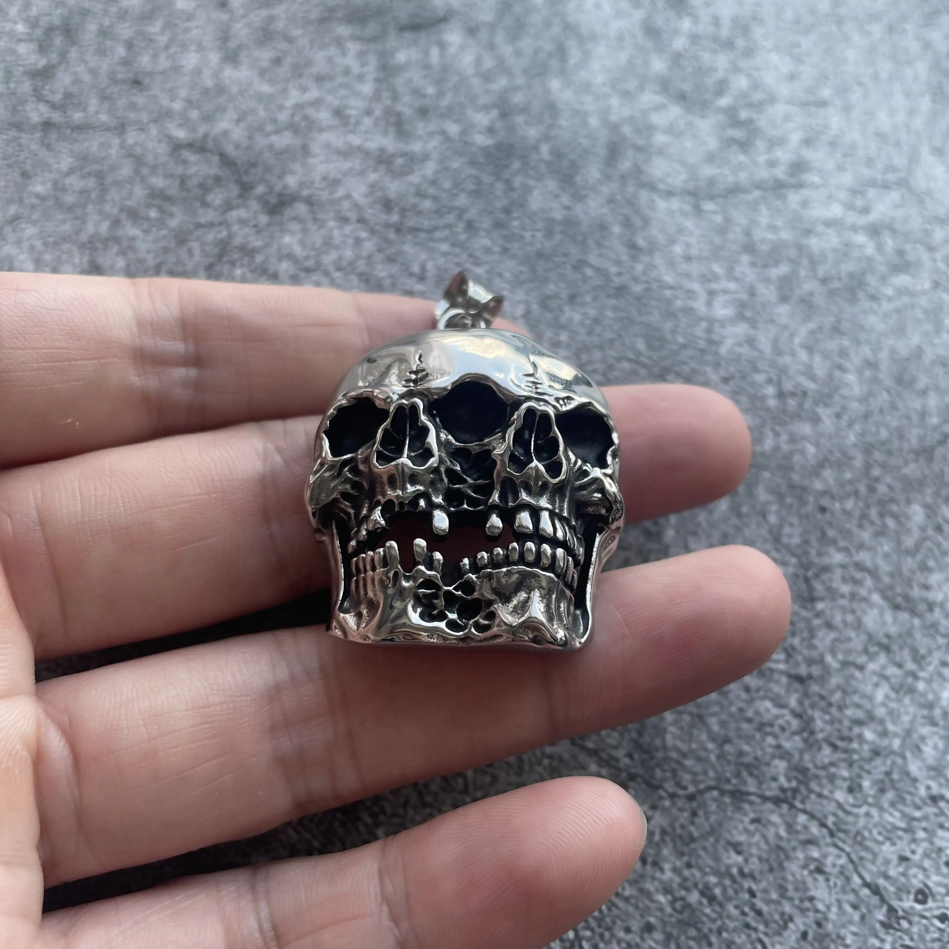 Merging Skull Stainless Steel Pendant VRAFI