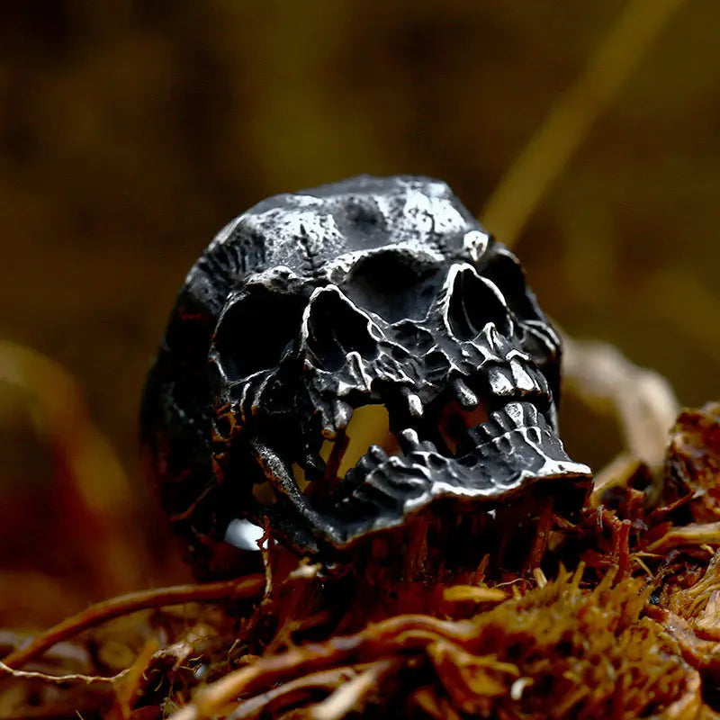 Merging Skull Stainless Steel Ring VRAFI