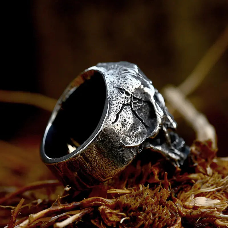 Merging Skull Stainless Steel Ring VRAFI