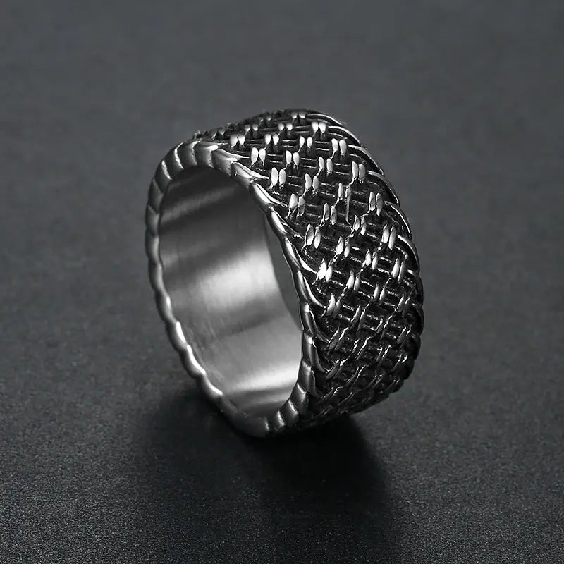 Minimalist Punk Stainless Steel Circle Ring - Vrafi Jewelry