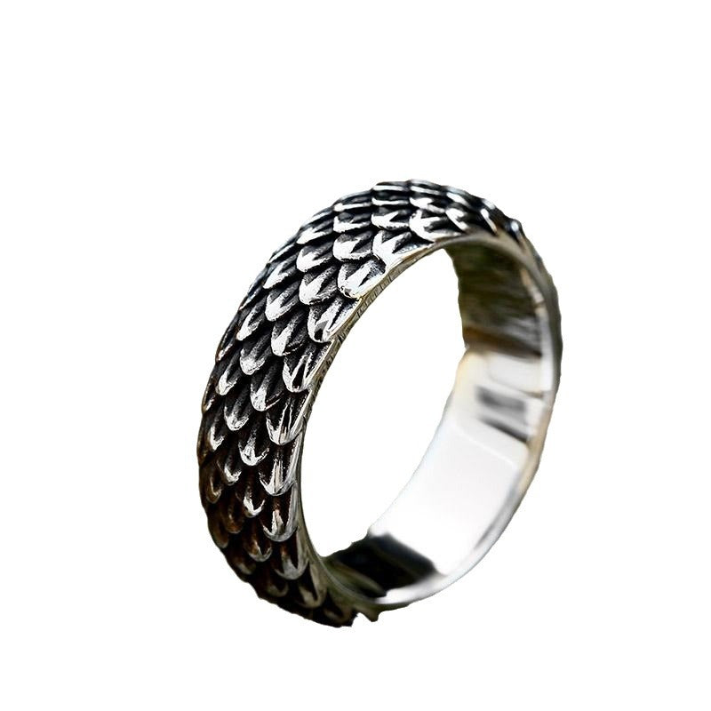 Anillo de sello de acero inoxidable tallado minimalista
