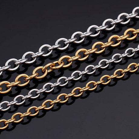 Minimalist O-Link Chain Stainless Steel Necklace Bracelet