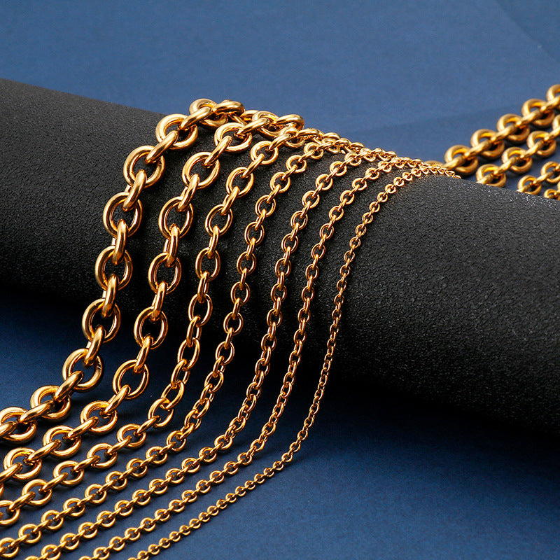 Minimalist O-Link Chain Stainless Steel Necklace Bracelet
