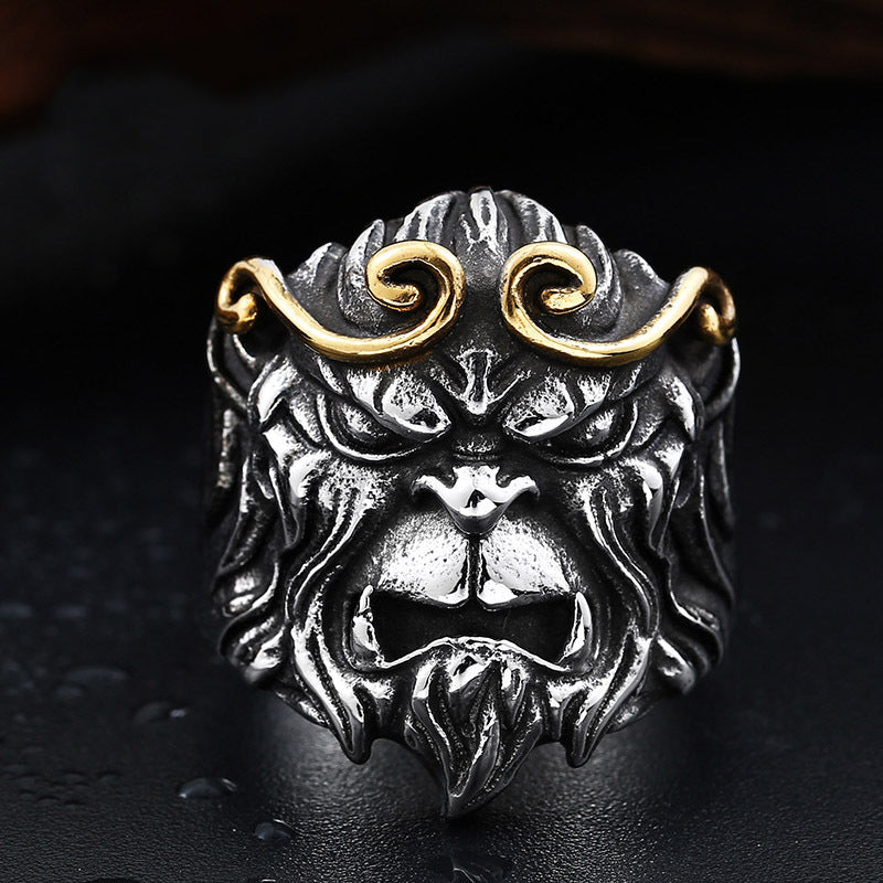 Monkey King Sun Wukong Titanium Steel Ring