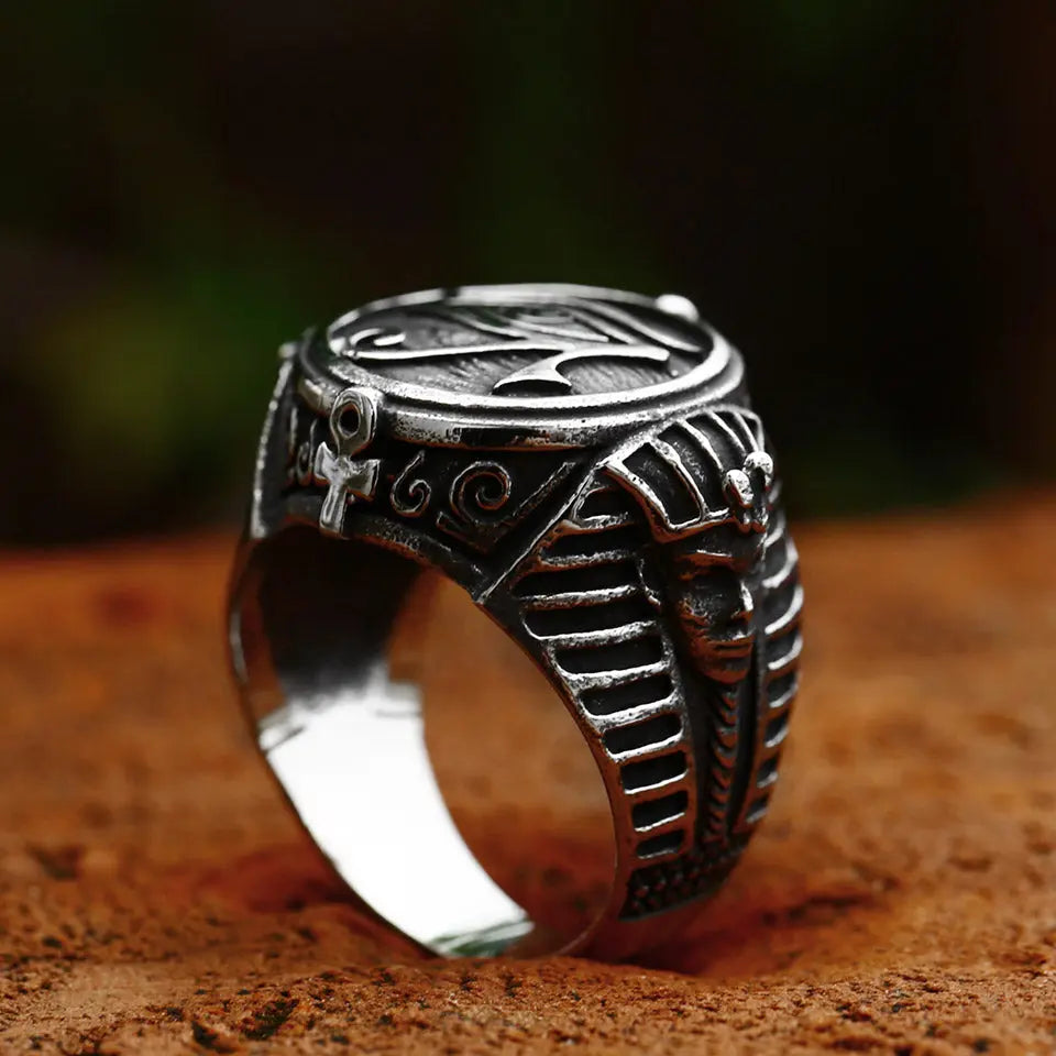 Mysterious Eye of Horus Stainless Steel Ring VRAFI