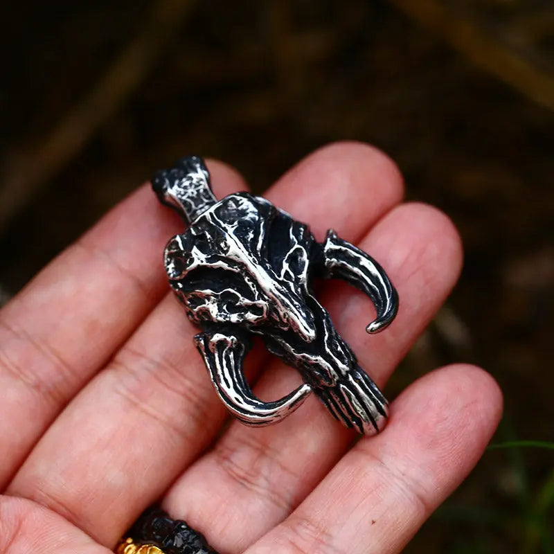 Mythosaur Skull Sigil Stainless Steel Pendant VRAFI