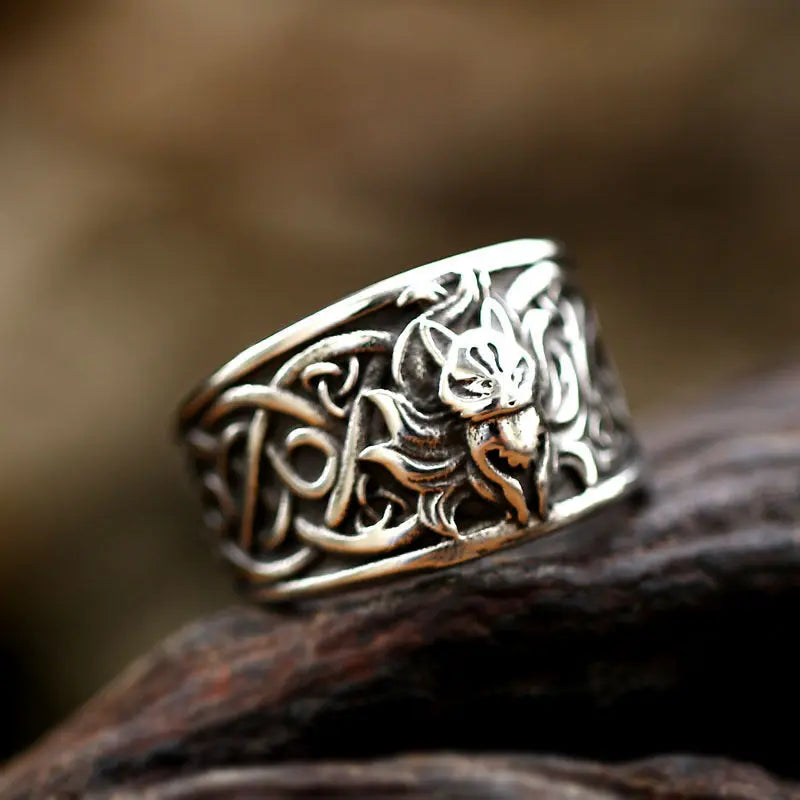 Nine-tailed Fox Stainless Steel Ring Band VRAFI