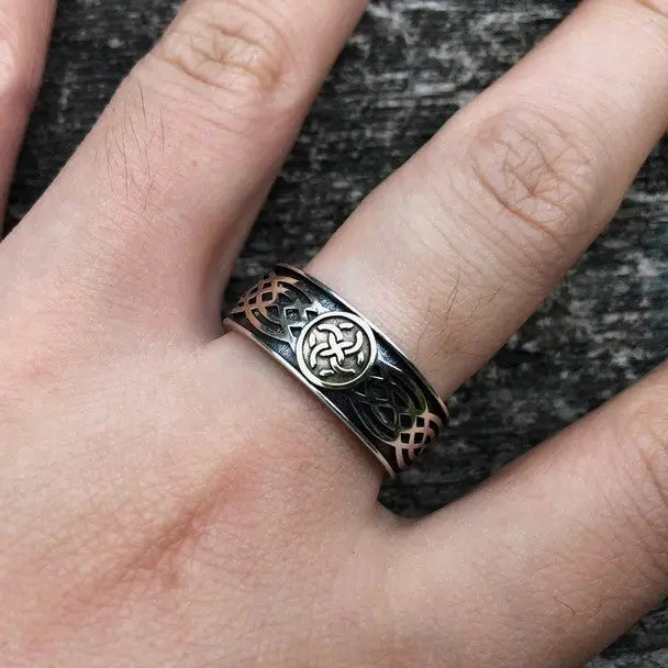 Norse Mythology Celtic Amulet Silver Ring - Vrafi Jewelry