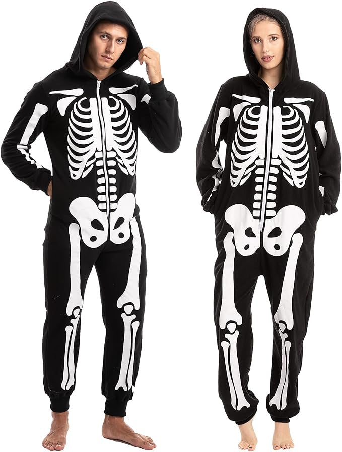 Glow-in-the-dark adult skeleton costume