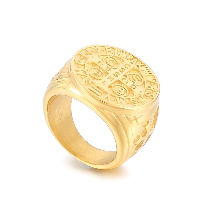 Saint Benedict Cross Stainless Steel Ring