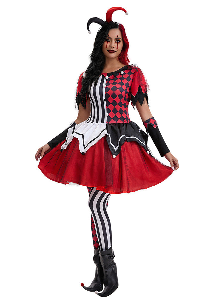 scary clown cosplay costume