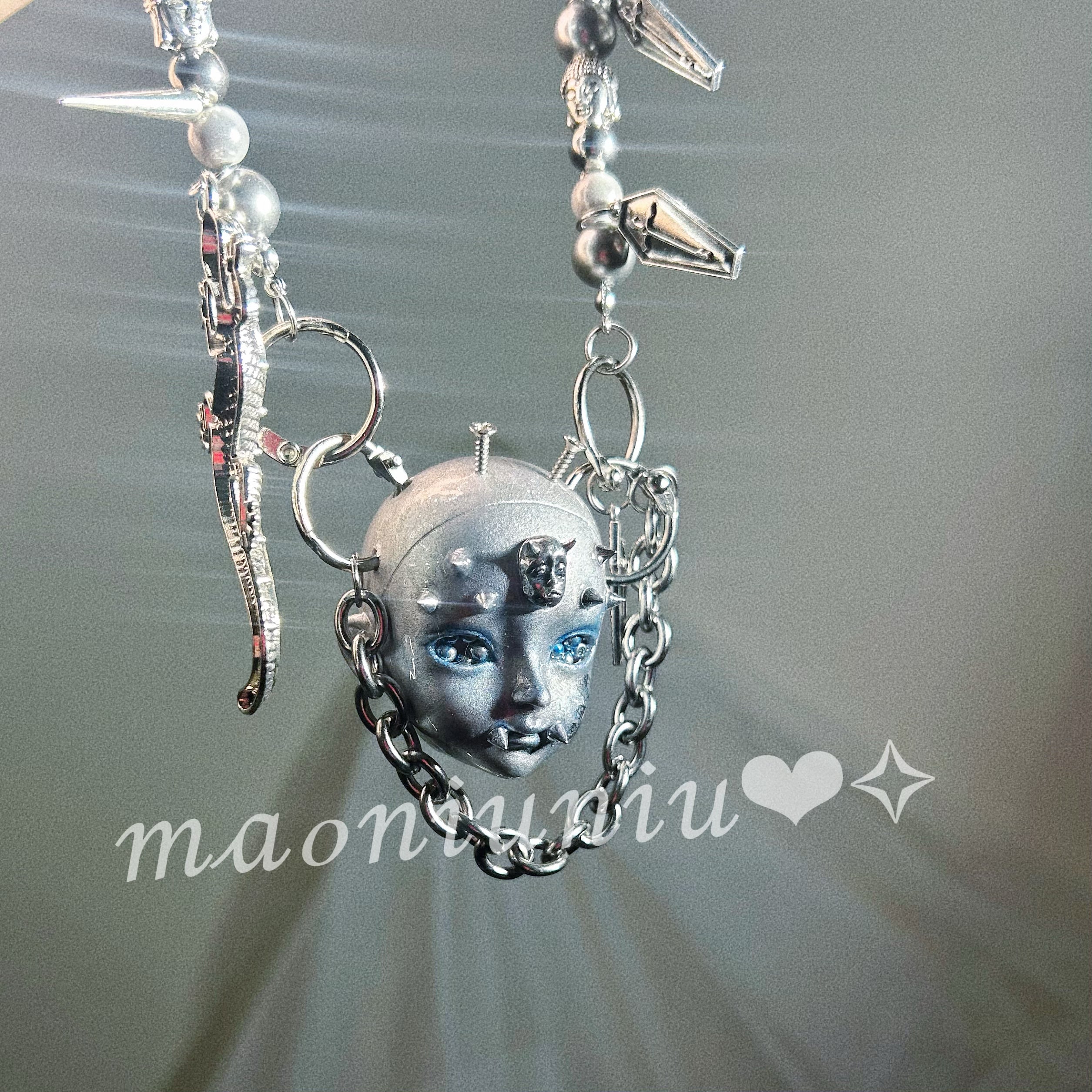 Punk mechanical snake-shaped necklace