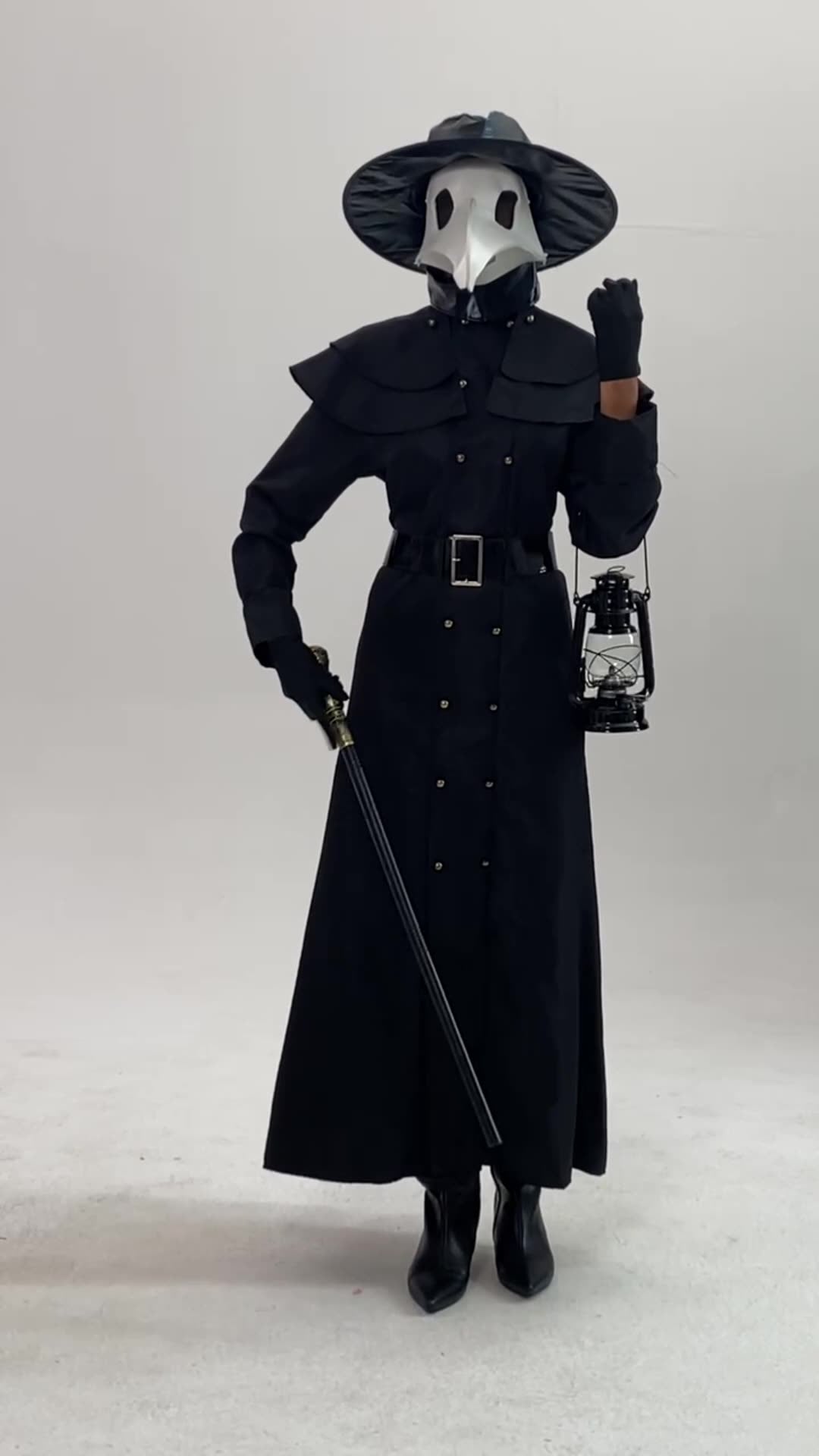 Crow long-beaked bird costume