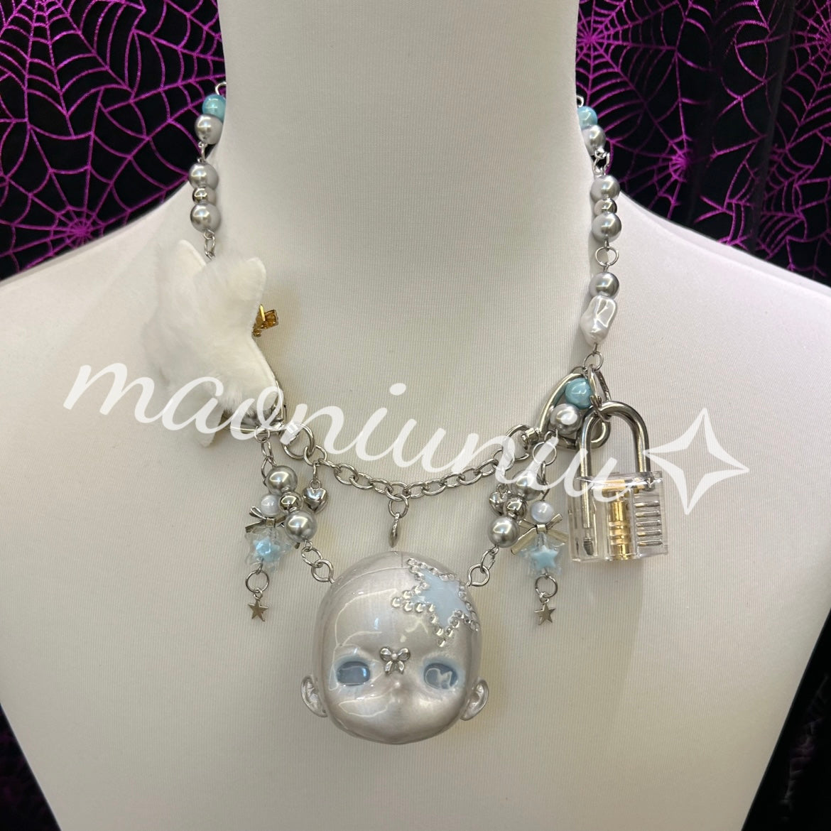 Y2k Dream Baby Head Necklace