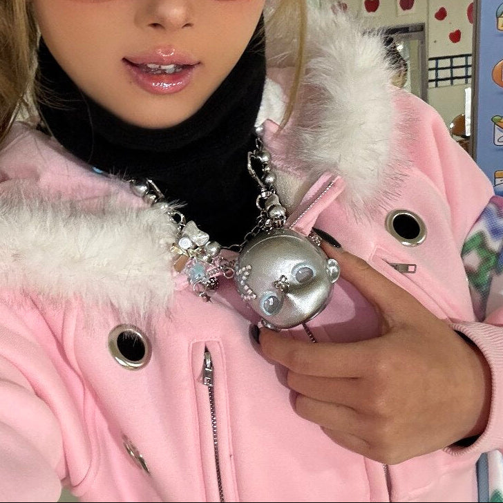 Y2k Dream Baby Head Necklace