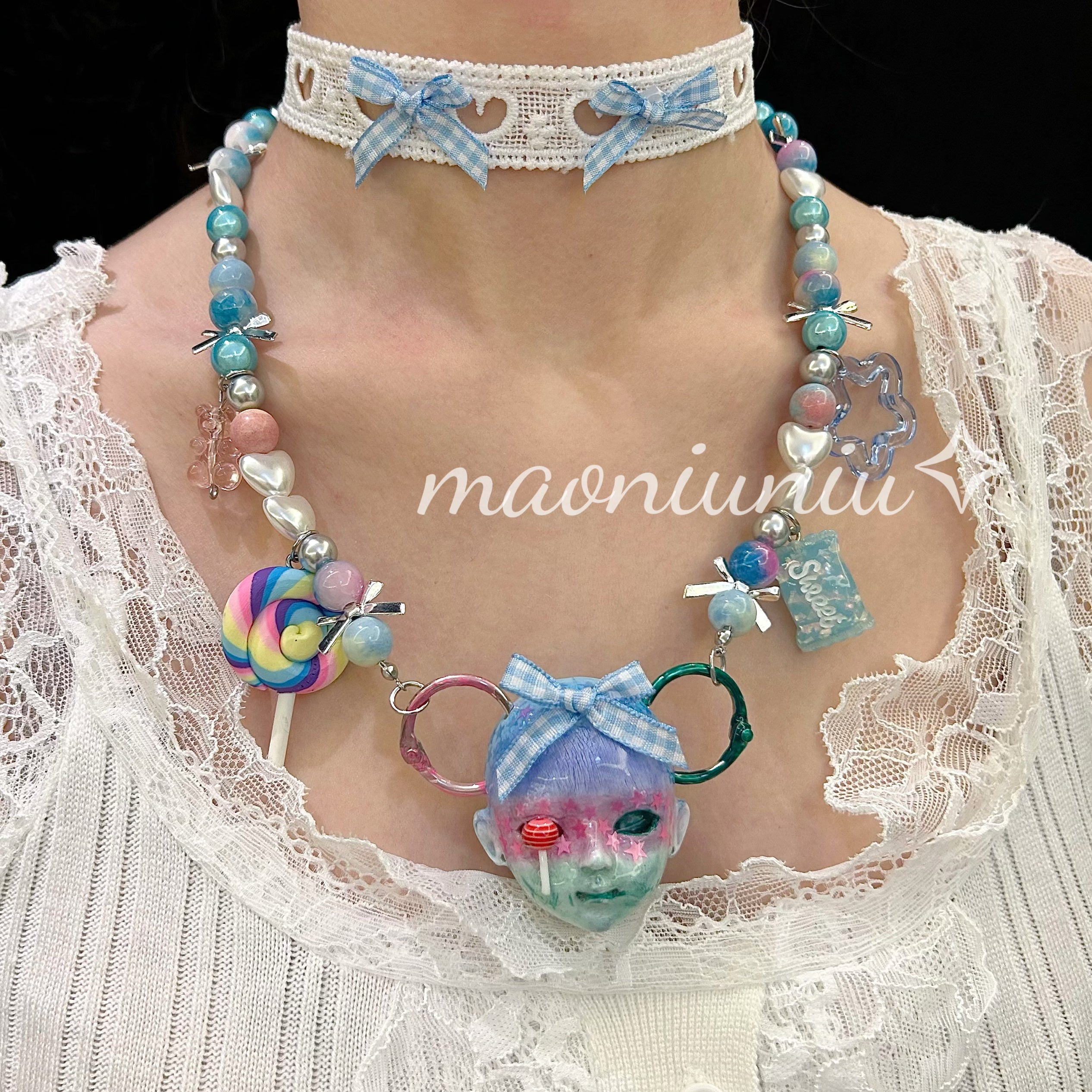 Loita Dreamy and Sweet Baby Head Necklace