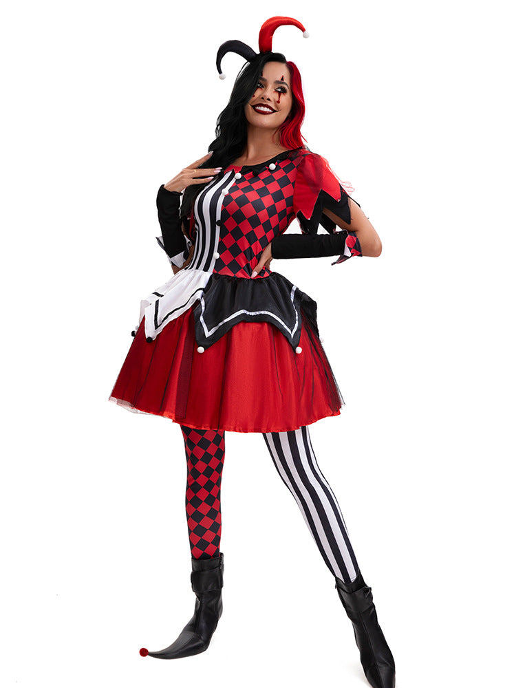 scary clown cosplay costume