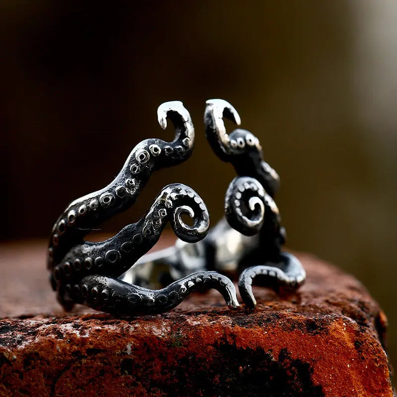 Octopus Tentacles Stainless Steel Ring VRAFI