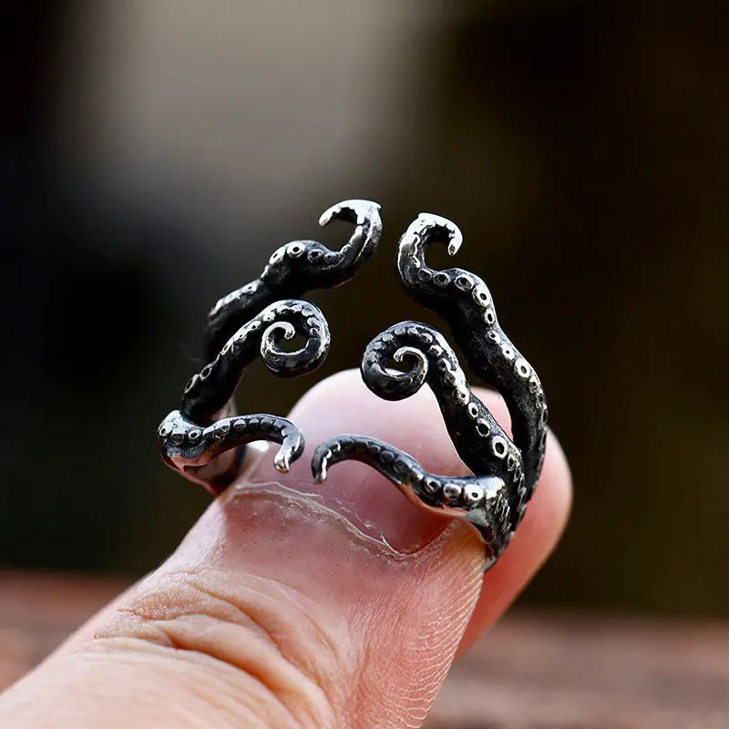 Octopus Tentacles Stainless Steel Ring VRAFI