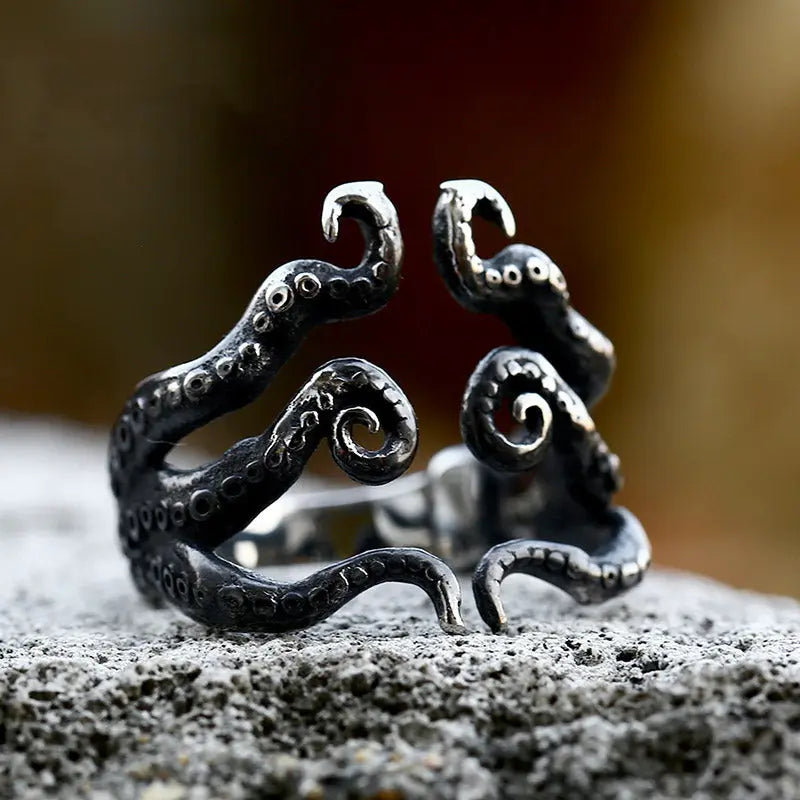 Octopus Tentacles Stainless Steel Ring VRAFI