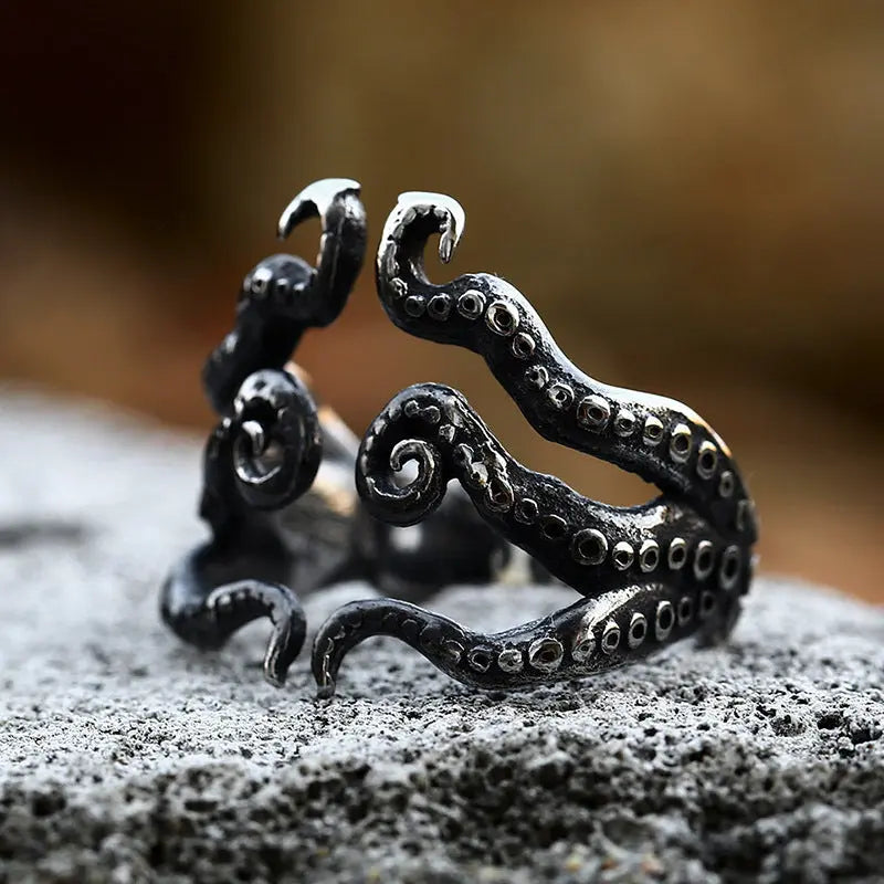 Octopus Tentacles Stainless Steel Ring VRAFI