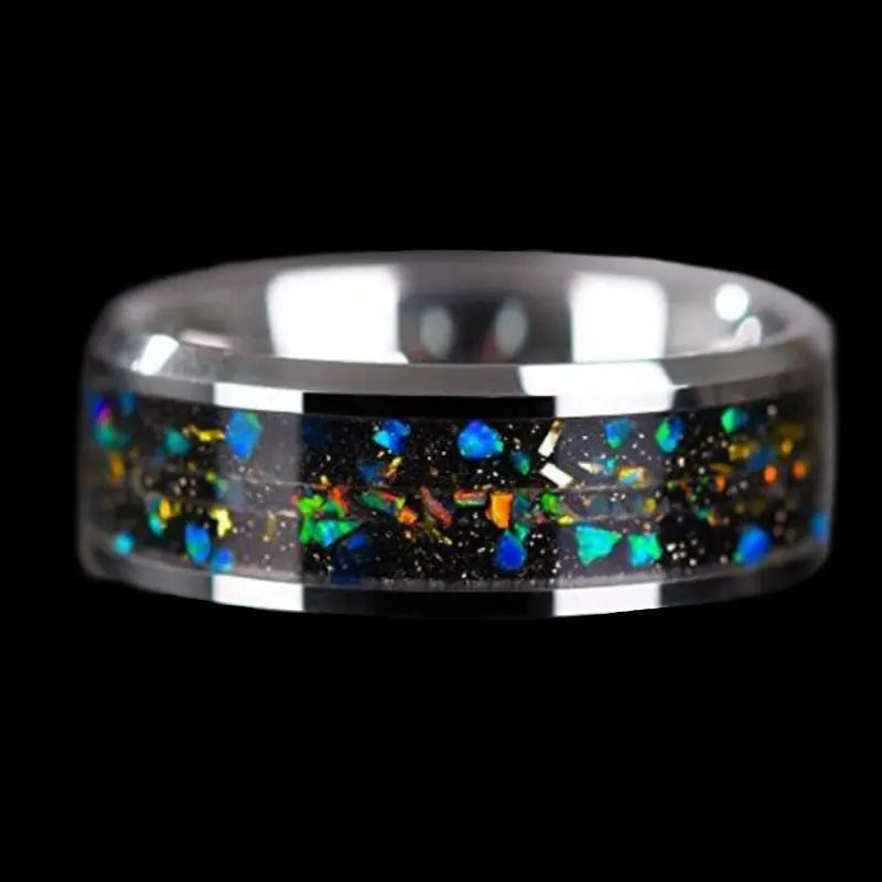 Opal Star Stainless Steel Ring ZJJ