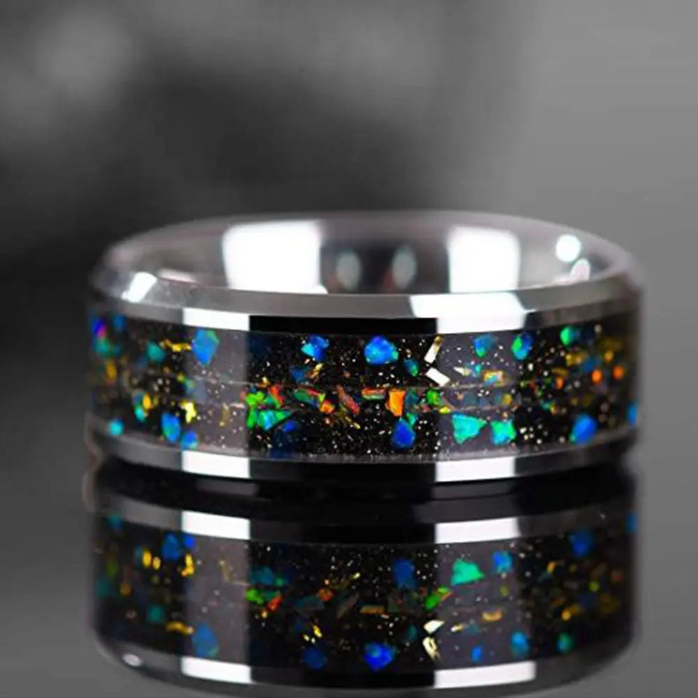 Opal Star Stainless Steel Ring ZJJ