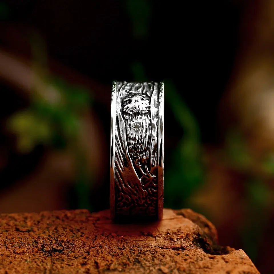 Owl Stainless Steel Ring Band - Vrafi Jewelry