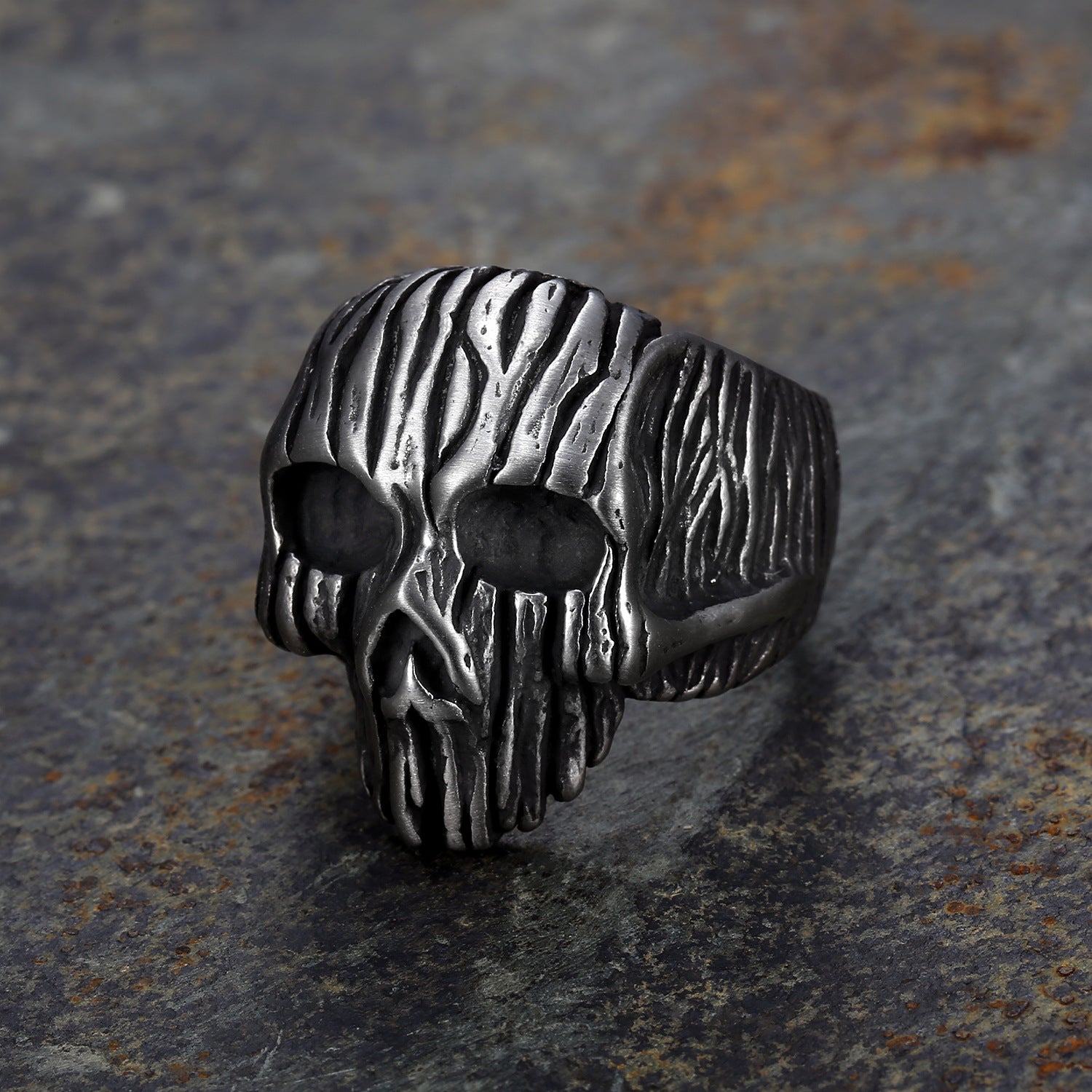 Personalized Skull Punk Stainless Steel Ring-Vrafi Jewelry