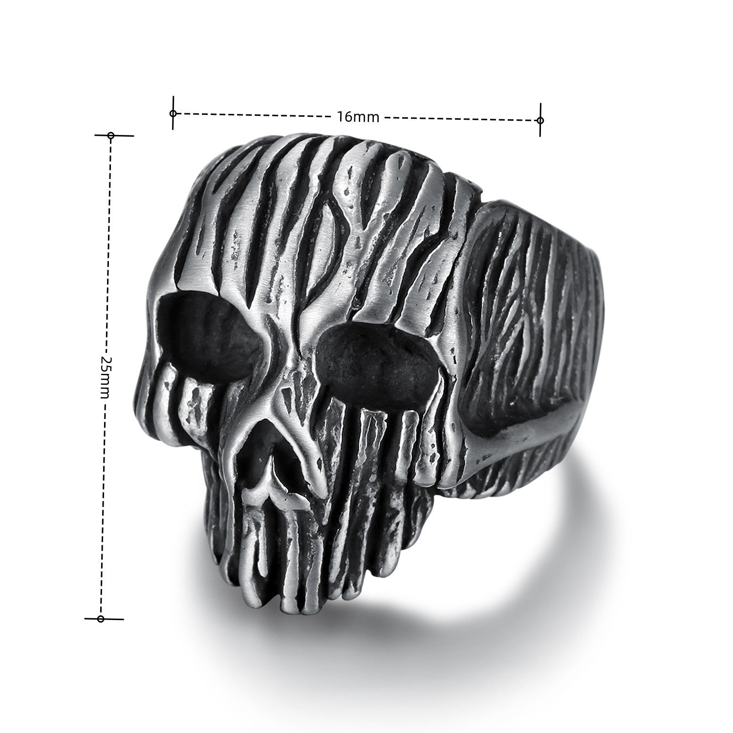 Personalized Skull Punk Stainless Steel Ring-Vrafi Jewelry