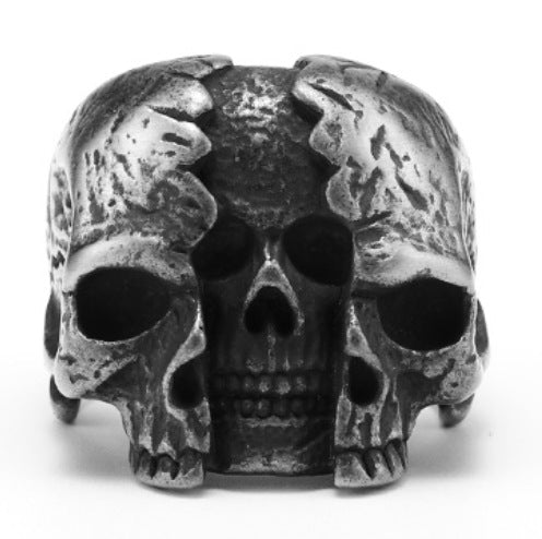 Personalized Skull Punk Stainless Steel Ring-Vrafi Jewelry