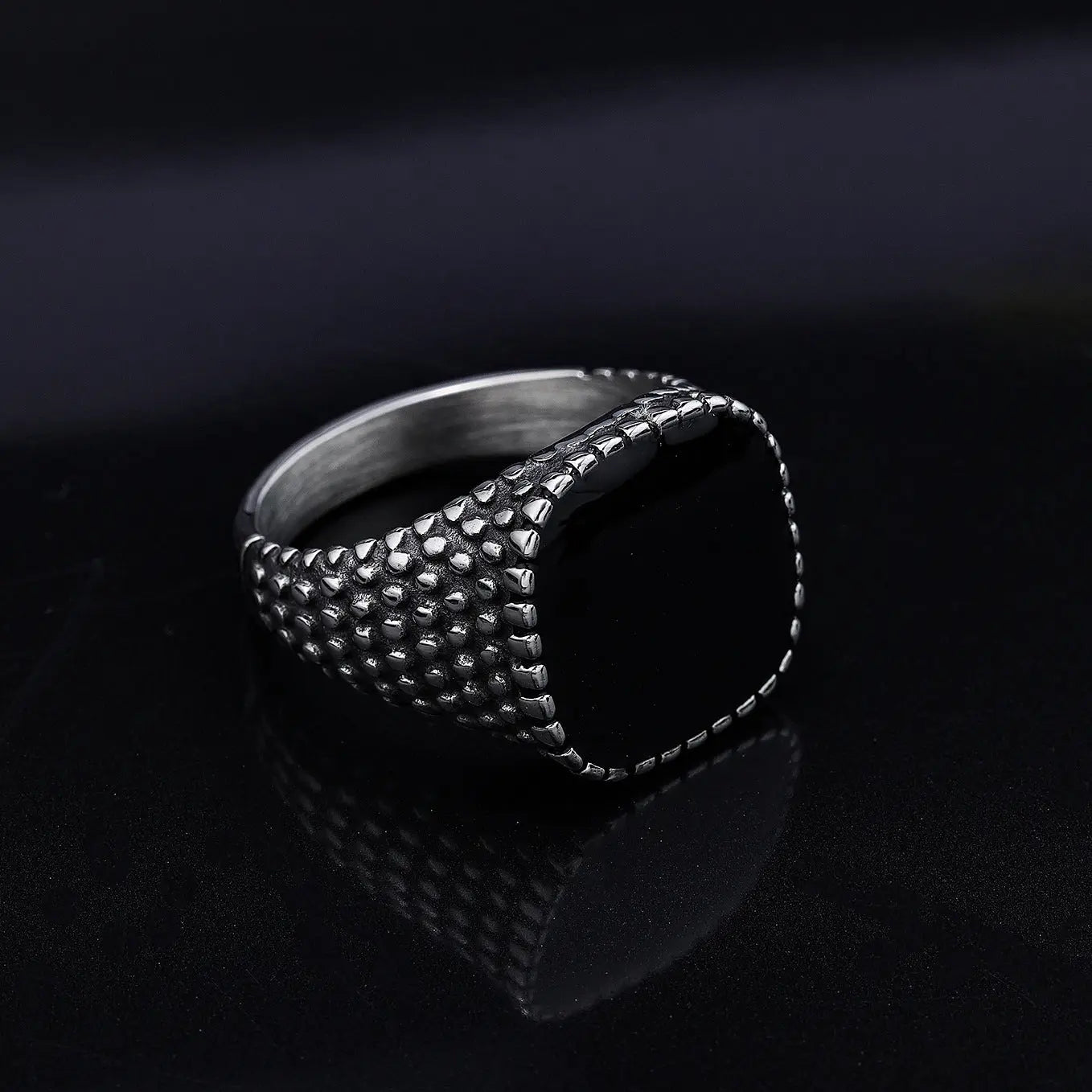 Polka Dot Stainless Steel Ring - Vrafi Jewelry