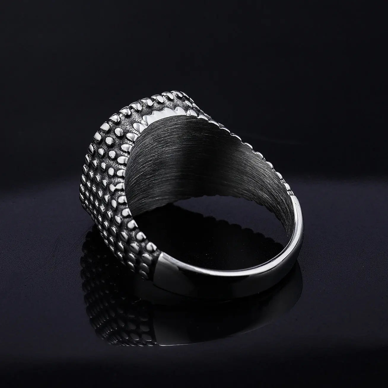 Polka Dot Stainless Steel Ring - Vrafi Jewelry