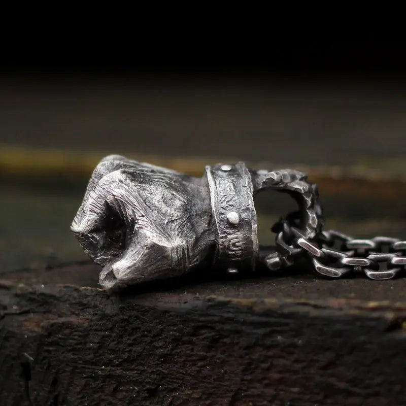 Power Fist Silver Pendant - Vrafi Jewelry