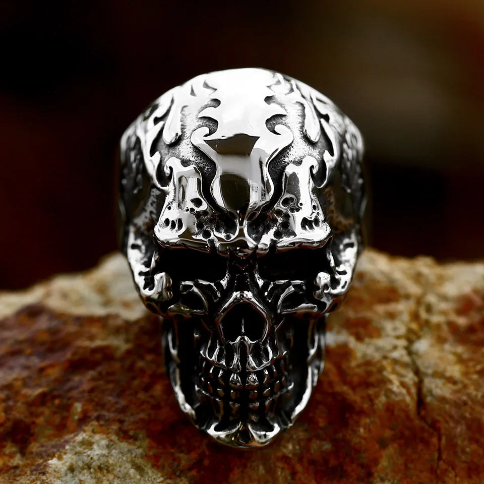 Punk Skull Skeleton Stainless Steel Ring