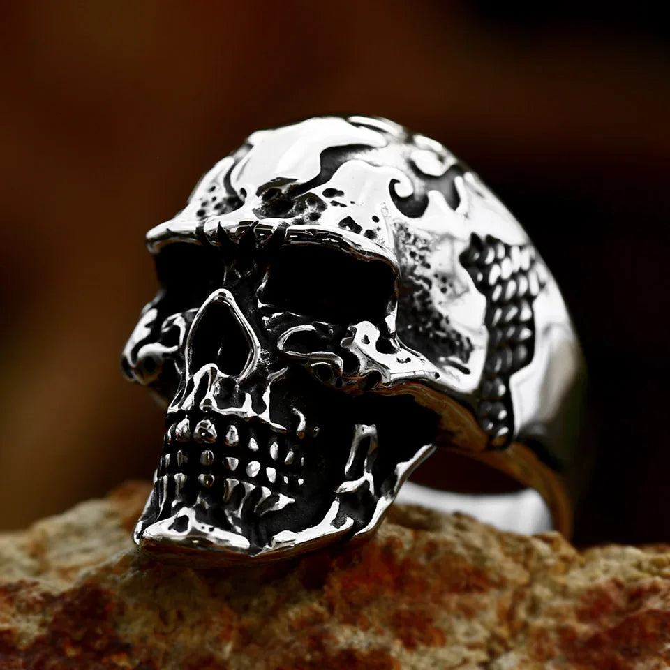 Punk Skull Skeleton Stainless Steel Ring