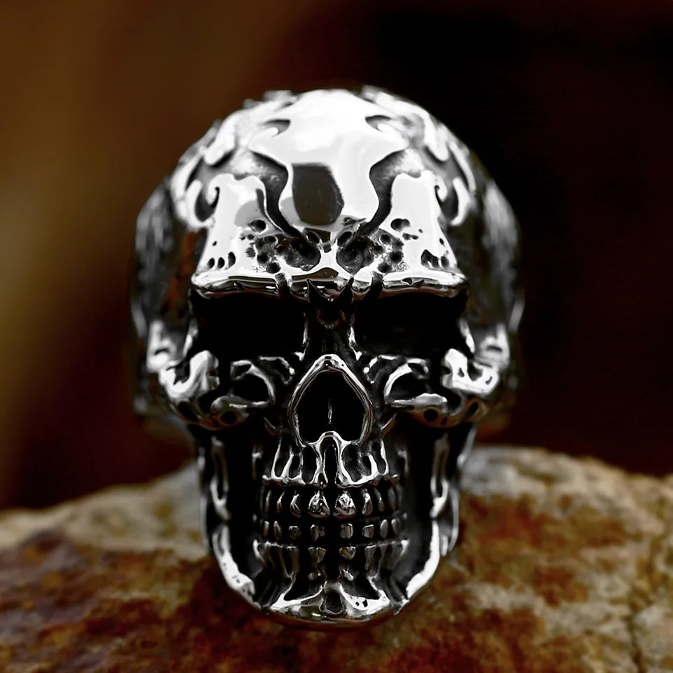 Punk Skull Skeleton Stainless Steel Ring