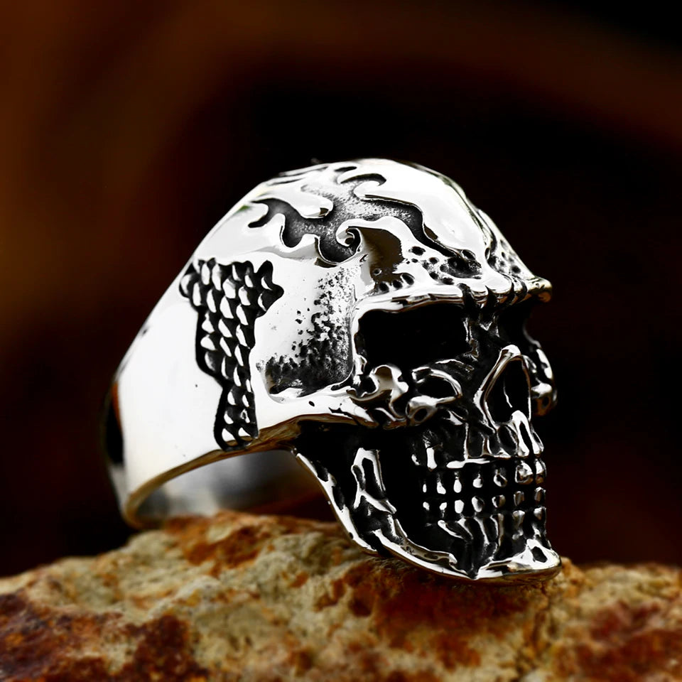 Punk Skull Skeleton Stainless Steel Ring