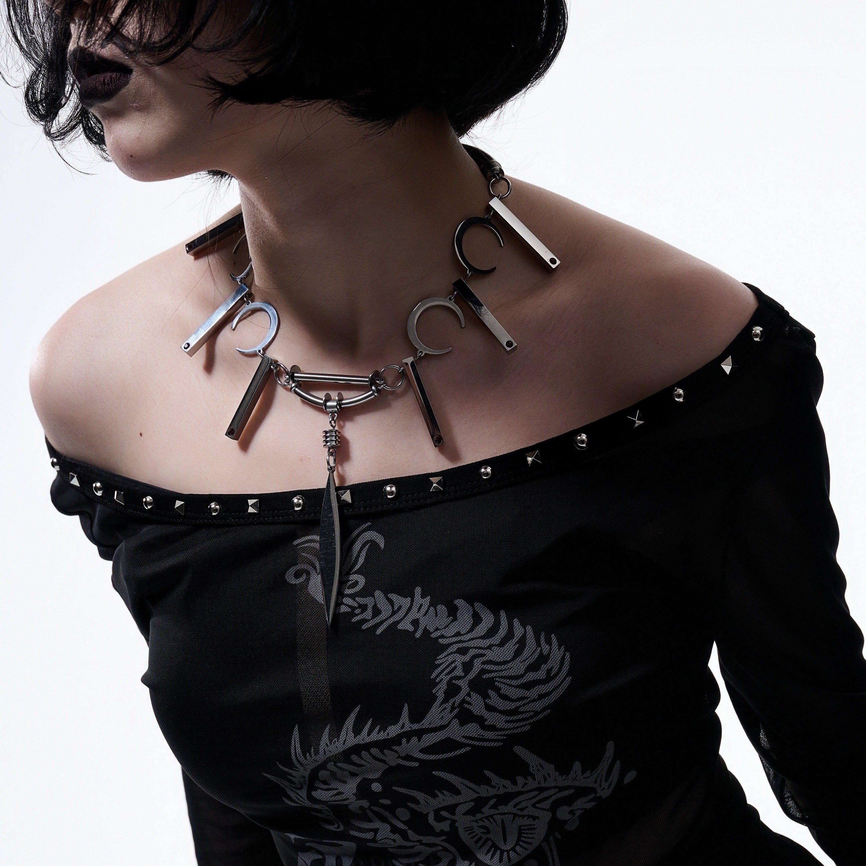 Punk style Adjustable Choker Necklace