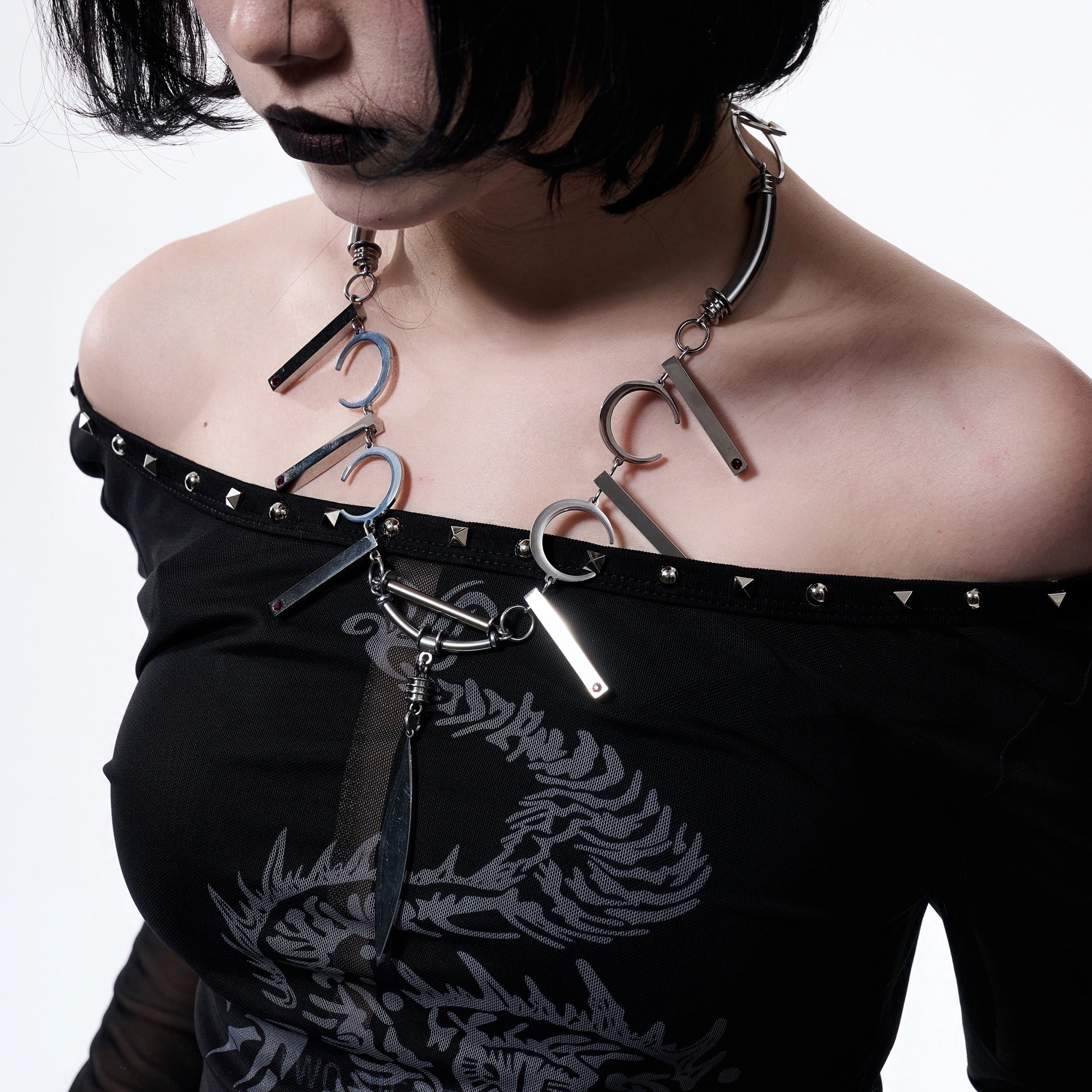 Punk style Adjustable Choker Necklace