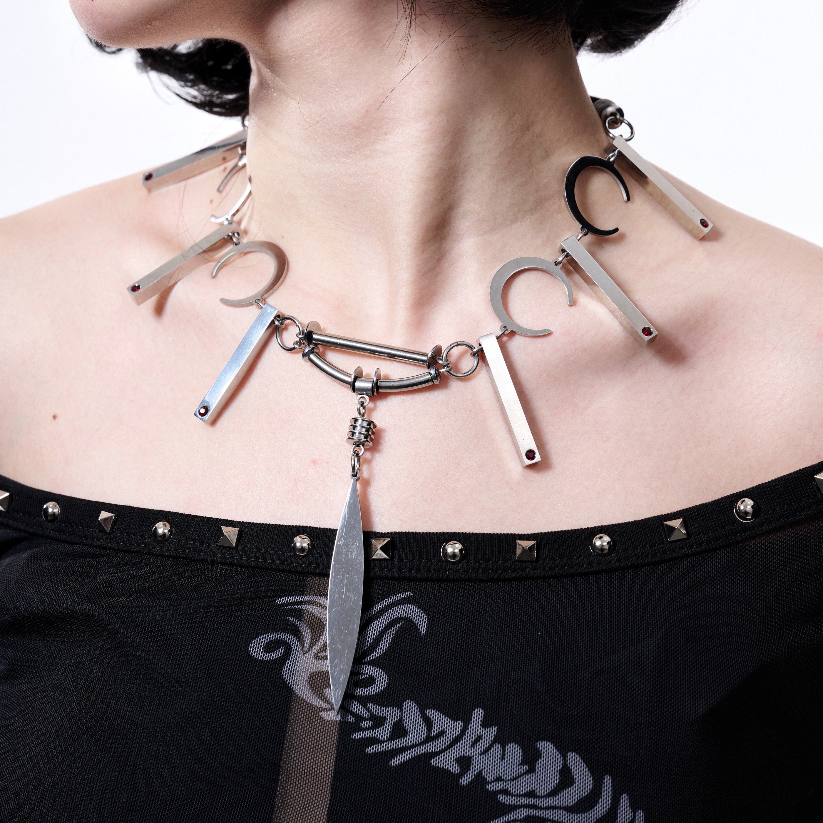Punk style Adjustable Choker Necklace