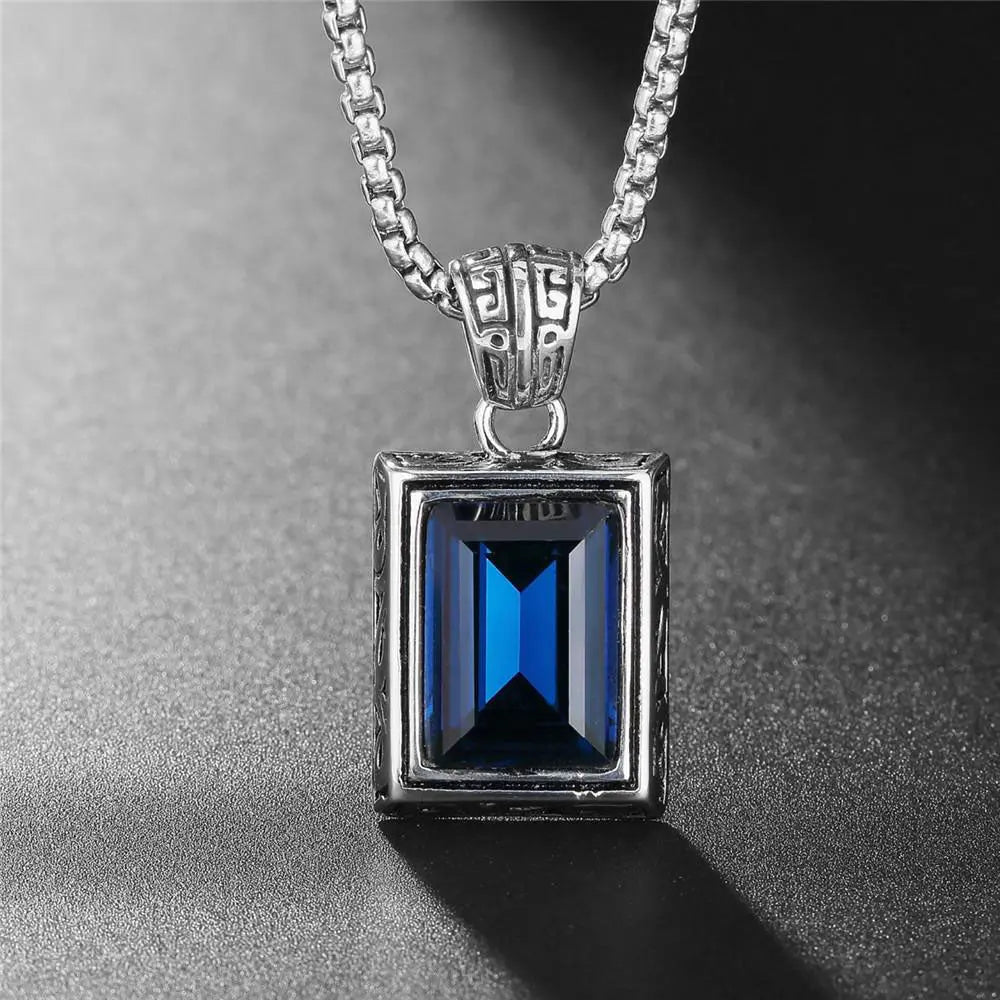 Rectangular Gemstone Necklace VRAFI