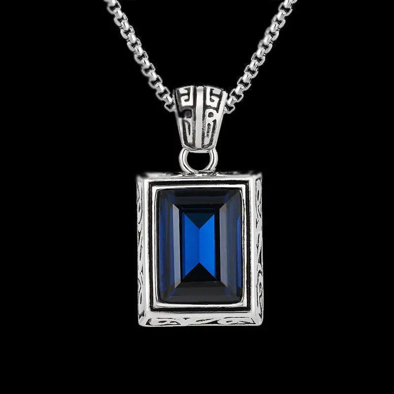 Rectangular Gemstone Necklace - Vrafi Jewelry