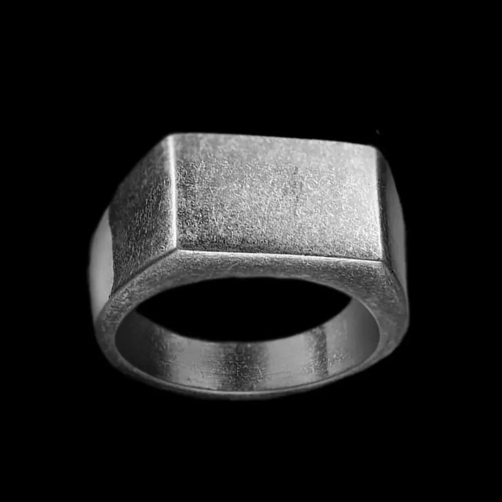 Rectangular Mirror Stainless Steel Ring - Vrafi Jewelry