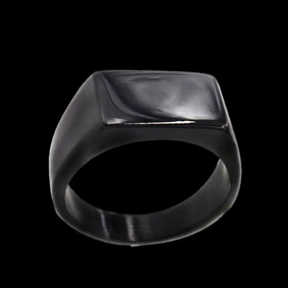 Rectangular Mirror Stainless Steel Ring - Vrafi Jewelry